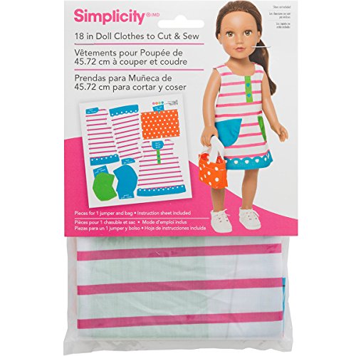 Simplicity 502801001 To Cut and Sew 18" x 18" 1 Sheet Doll Clothes