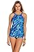 Miraclesuit Women's Animal Magnetism Shoreline High Neck Underwire Tankini Top