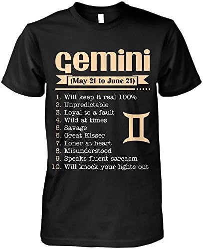 Gemini Tshirt 10 Things About Gemini Gemini Tshirt for Men Women