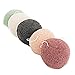Konjac Facial sponge 5 pieces: white, charcoal ,red clay, green clay and pink clay
