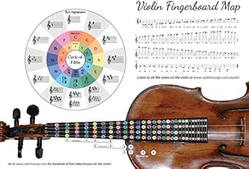 Violin Viola Fingerboard Map Amazon Ca Musical Instruments Stage Studio