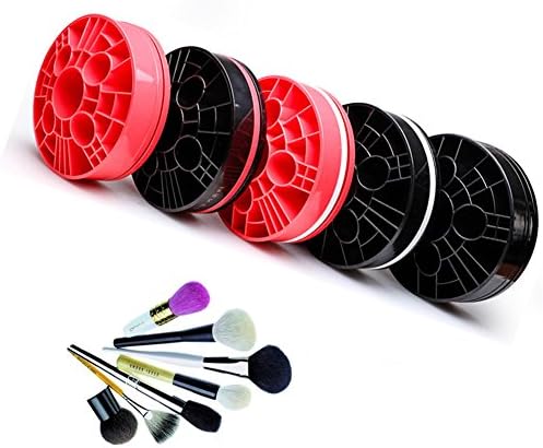 Makeup organizer Brush Holder Cosmetic Rotating Organizer Tabletop Storage with Big Capacity Pure Black