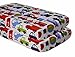 Bacati - 2 Pack Crib Fitted Sheets - Transportation Print Breathable 100% Cotton Percale Baby Sheets - Fits Standard 28 x 52 X 5 inches Crib & Toddler Mattresses