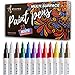 Paint pens for Rock Painting, Stone, Ceramic, Glass, Wood, Canvas. Set of 12 Acrylic Paint Markers Extra-fine tip primary