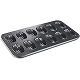 thumbnail interactive-video image 1 of Ghost Cookie Cutter 2-Pack Nonstick Madeleine Pans - 12 Cavity Shell Shape Baking Molds Carbon Steel Carbon Steel Baking Pans 1 of 12