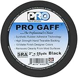 Pro Gaffer Gaffers Tape, 2 in x 55 yd, Black