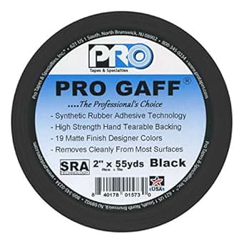 protapes pro gaffer tape 2 x 55 yd black