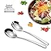 FOXAS Salad Servers 7.7-inch,Salad Fork and Spoon Set 18/8 Stainless Steel,Serving Tongs Set 304 Stainless Steel < Bon Appétit > Series