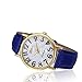 Retro Womens Watches COOKI Clearance Quartz Female watches on Sale Comfortable Leather Lady Watches-H66 (Blue)