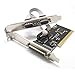 SIENOC 2xDB9 RS232 9 Pin Serial + 1x DB25 Parallel Port LPT1 Printer Combo PCI Card PC Computer