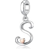 Letter Charms for Pandora Bracelets 925 Sterling Silver Alphabet Initial Charms Bead Jewelry Gift for Women