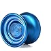 Responsive Yoyo MAGICYOYO K7 YoYo Aluminum Yoyo Blue for Beginners with Glove+3 Strings +YoYo Sack