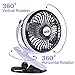 Mini Battery Operated Clip Fan,Sall Portable Fan Powered by Rechargeable Battery or USB Desk Personal Fan for Baby Stroller Car Gym Workout Camping,Black