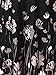 BAISHENGGT Women's Long Sleeve Loose Flared Tunic Top XL Black Floral