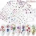 Nail Art Stickers Supplies Nail Decals for Women 24 Sheets Water Transfer Nail Tattoo Stickers Rose Flower Cactus Leaf Summer Series Design Manicure Tips Acrylic Nail Art Decorations Accessories