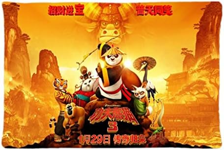 KateCase Design Kung Fu Panda Chinese Custom Pillow Cases 20"x30" inches Cotton Rectangle Zippered PillowCase