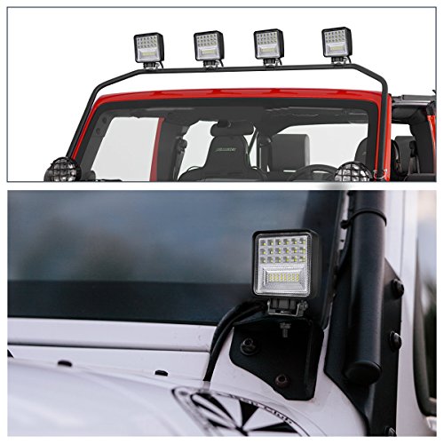 LED Pods, Auto Power Plus 2pcs 4 inch 126W Fog Lights Off Road Driving Lights Waterproof Cree LED Cubes Square Work Lights for Truck Tractor Jeep ATV Fork Lift Boat Lights - Thumbnail 5