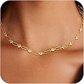 Yatumery Cubic Zirconia Necklace, Dainty 14k Gold Plated Diamond Necklaces For Women Choker Necklace Simple Gold Plated CZ Jewelry Necklaces for Women Trendy Gifts