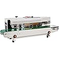VEVOR Continuous Bag Band Sealing Machine, 0.24-0.47 in/6-12 mm Seal Width, Horizontal Band Sealer Machine with Digital Temperature Control, Bag Sealer for 0.02-0.8 mm Plastic Bags, Inflation Function