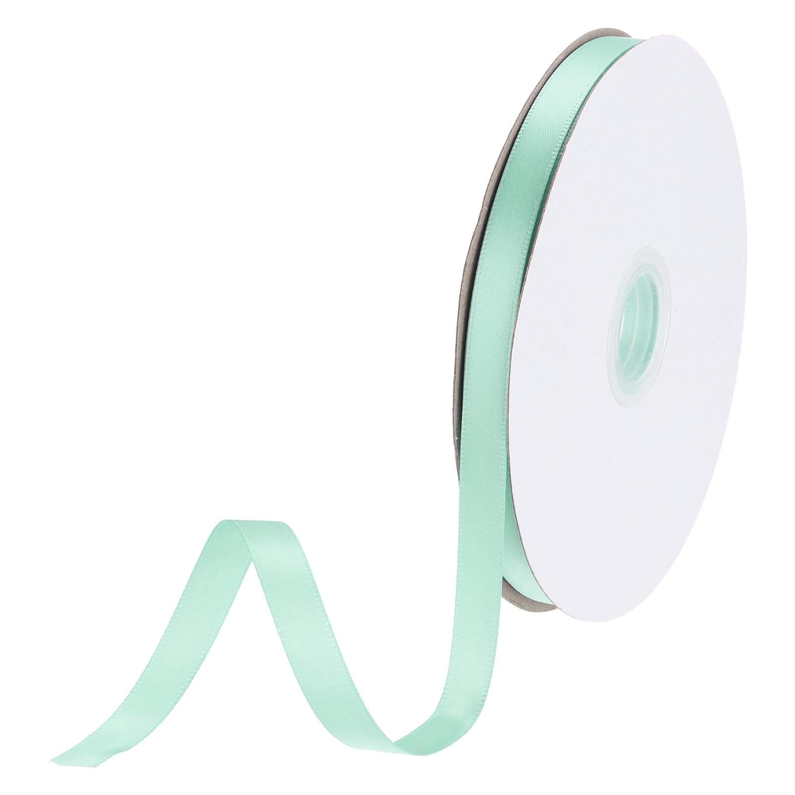 DMiotech 10mm Satin Ribbon 46m/150ft Thin Double Face Fabric Grosgrain Ribbon for Gift Wrapping Floral Hair Flower Bouquet, Turquoise Green