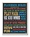 The Kids Room by Stupell Rainbow Chalkboard Playroom Rules Rectangle Wall Plaque, 11 x 0.5 x 15, Proudly Made in USA