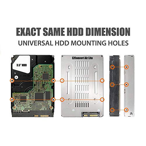 ICY DOCK Removable 2.5" SSD/HDD Mounting Adapter Kit Convert to 3.5" SAS SATA Hard Drive Tray/Enclosure/Mac Sled (MB382SP-3B) - Thumbnail 3