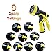 IBeaty 50ft Expanding Hose, Upgraded Strongest Expandable Garden Hose Double Latex Core Extra Strength Fabric and Solid Brass Connector with 9-Pattern Spray Nozzle (50FT, Black)