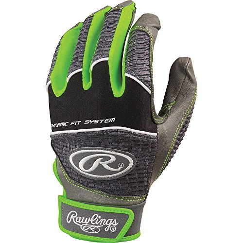Rawlings Youth Workhorse Batting Glove, Lime Green, Large Sporting