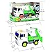 Recycle Trash Trucks Garbage Dump Truck Toys Friction Powered for Kids Vehicle for Boys with Lights and Sound 4 Wheels 1:20 Advanced Simulation Model-City Sanitation Series Green and White