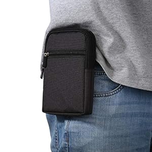 Mobiele Telefoon Riemclip Holster Heren, Heuptas voor Smartphone Mannen, 6.5″ Mobiele Telefoon Heuptassen Heuptasje Zakje met Karabijnhaak Tas Portemonnee Handtas voor Reizen Wandelen Outdoor Sport