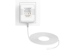 24V 500mA Power Adapter,Extra Long 26ft Extension Cabel Doorbell Transformer for Nest Ecobee Sensi,Honeywell,Ring Video Doorb