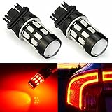 JDM ASTAR Super Bright 5730 Chipsets 3056 3156 3057 3157 LED Bulbs with Projector,Brilliant Red ( Only work for standard socket , not for ck socket)