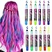 Bearbro Hair Chalk, Washable Hair Chalk Set For Girls, 12pcs Temporary Hair Chalk Color Set for Kids Great for Party,Christmas Gifts and Cosplay (12 Color)