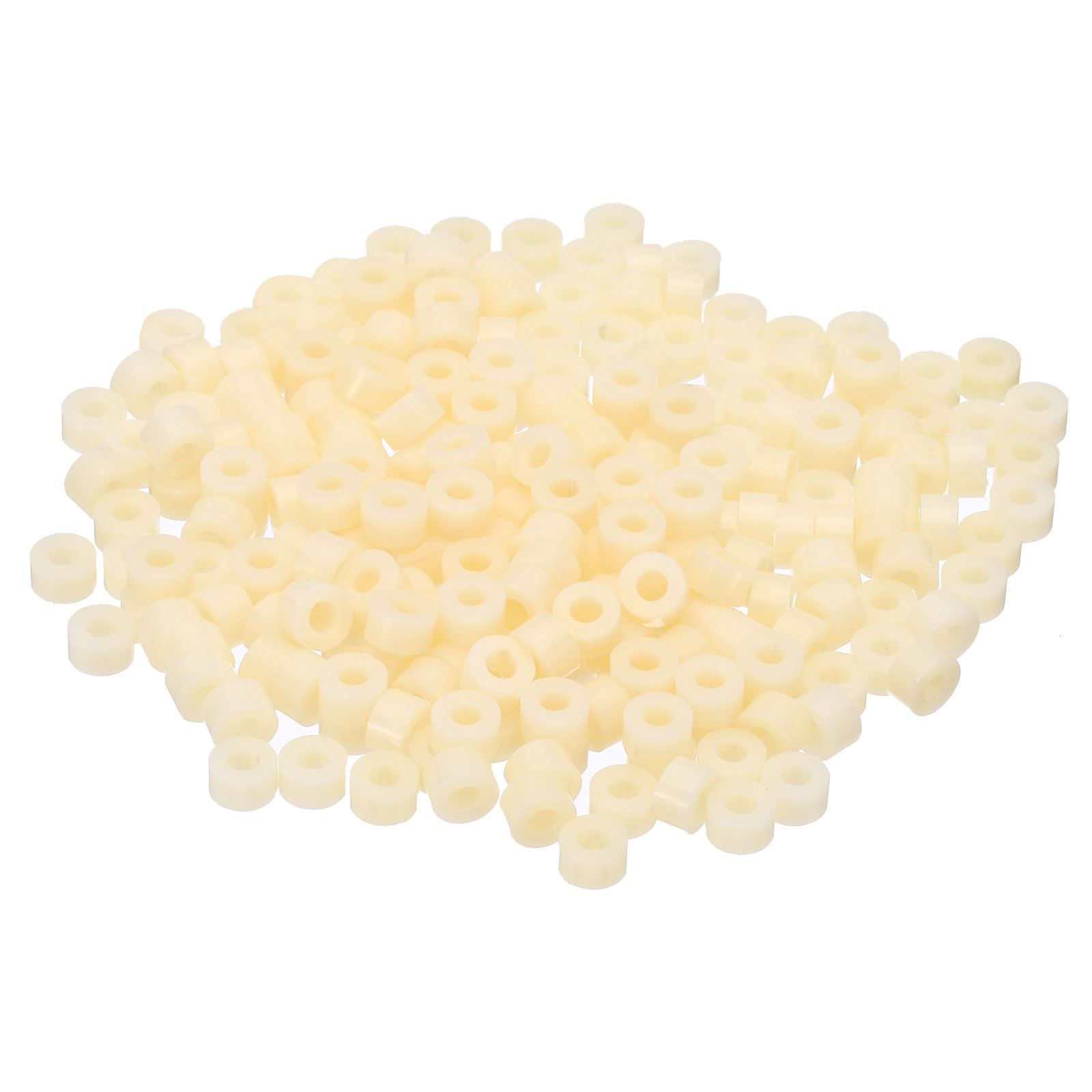 PATIKIL M3 Electrical Outlet ABS Spacers, 240 Pcs 3.2mm ID, 7mm OD, 4mm Length Washer Spacer Assortment Plastic Round Without Threaded,Switch and Receptacle Spacers for M3 Screws