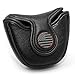 barudan golf Black Leather USA Mallet Putter Cover Covers Headcover Magnetic Club Head Covers Headcovers Protective for Scotty Cameron Odyssey Stroke Lab Two Ball 2ball 2 Ball Well Made