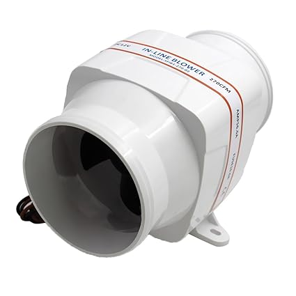 MagiDeal 12V DC 4-Blatt-Lüfter Marine Bilge Motorraumbelüftung Marine Kopfbelüftung, Air Gebläse 4-Blatt-Lüfter