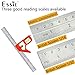 12-Inch Combination Square Ruler - Esste 1 foot (300mm) Universal Adjustable Stainless Steel Level Lay out Tool Metric & British System Graduations Heavy Duty with Accurate 45 and 90 Angles
