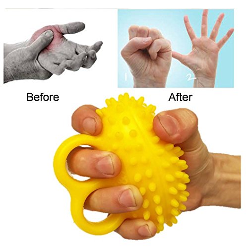 Finger Exerciser Ball & Hand Strengthener, Spiky Massage Ball Highly Recomme Recommended for Physical Therapy,Finger Strength Rehabilitation Trarining Equipment,Stress Reflexology