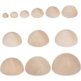 BENECREAT 12 Pcs Clay Pottery Bowl Press Tool, 12 Sizes Wooden Ceramic Top Tools, Pottery Molds Half Round Pottery Tools Set for Making Pottery Bowls, Plates and DIY Gifts
