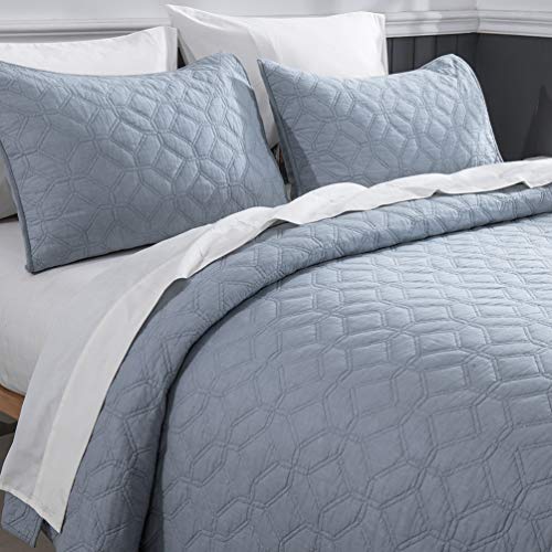 SHALALA NEW YORK Cotton Voile Quilt Set with 2 Quilted Shams Ultra