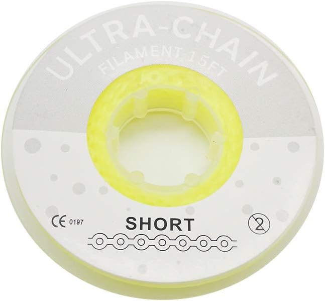 Sino Dental Orthodontic Power Chain For Braces,Orthodontic Ligature Ties Chain Short,15 ft Spool/Roll, FDA Certificated (Yellow)
