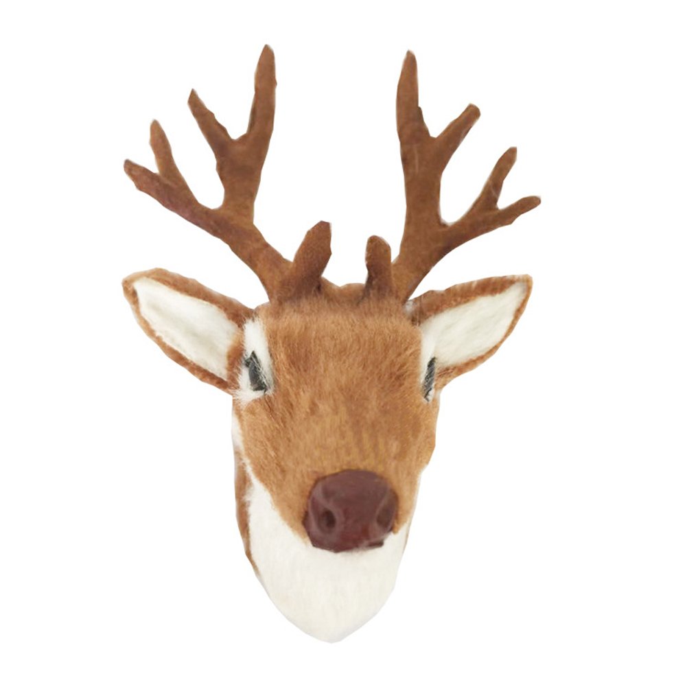 Echolife Funny sintética cabeza de ciervo con cuernos soporte de ...
