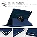 Fintie Rotating Case - 2017/2015 iPad Pro 12.9 inch (Old Model) 1st & 2nd Gen Case, 360 Degree Swiveling Stand Protective Back Cover, Supports Auto Wake/Sleep, Navy