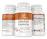 Organic Ceylon Cinnamon Supplement by Optimal Effects - Promotes Heart Health Lowers Blood Sugar Levels. Has Circulation & Weight Loss Support, True Cinnamon from Sri Lanka -1200mg 60 Veggie Capsules