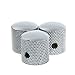an-do-er 3PCS Guitar Knobs Chromed Metal Dome Knurled Barrel for Electric Guitar Parts (Silver)