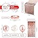 Posh Party Rose and gold party decorations | 53 Piece set | with 48 balloons 12inches each, 2 foil curtains 3ft by 6.5ft each, 2 balloon ribbon spools 30ft each, and 1 table runner 1ft by 9ft