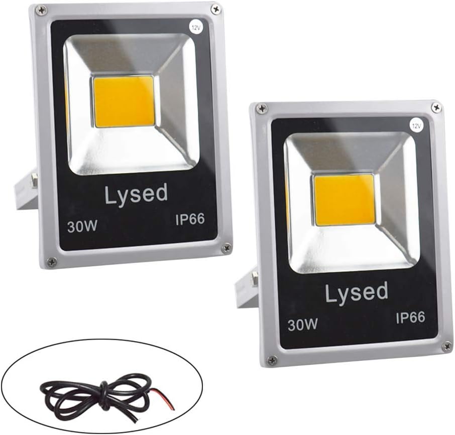 Lysed 2 Pack 30W LED Flood Light,2400LM 3000K Warm White