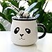 Teagas Cute 3D Ceramic Panda Coffee Mug with Lid and Spoon Gift for Mom Women Teacher Wife