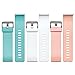 UCAI 3 Colors Sports Replacement Bands for Fitbit Blaze Smart Fitness Watch, Large Small Wristbands Accessories for Women Man (No Tracker or Frame) (White&Teal&Pink, Small)