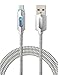 LED Light Micro USB Cable, TITACUTE 3.3 FT Micro USB Cable Intelligent LED Charging Light Weave Pattern Cord 1M Fast Charging Cable Data Sync for Moto G Plus BLU Advance 5.0 A9 A7 J7 J5 J3 PRO Black